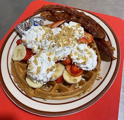 Strawberry Banana Waffles